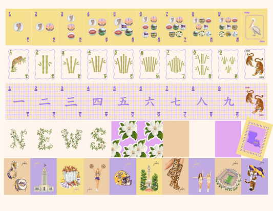 Geaux for two - LSU mahjong card set 2nd edition