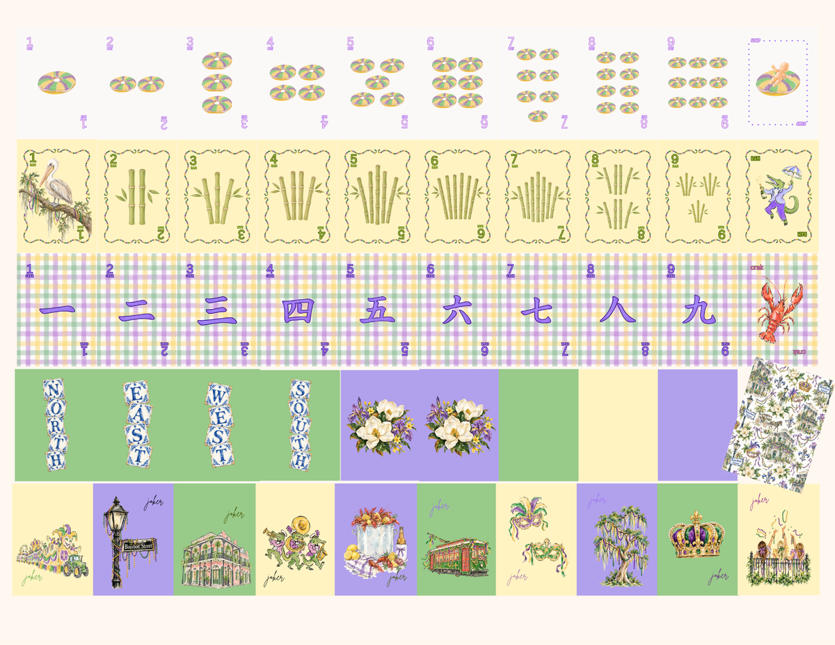 The Mardi Pardi - Mardi Gras Mahjong Set